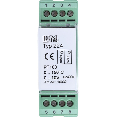 LKMelectronic LKM 224 Temperature Transmitter PT100 Input, 15 → 35 V, -25 → +85 °C