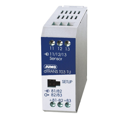 Jumo dTrans T03 T Temperature Transmitter PT100 Input, 15 → 30 V dc