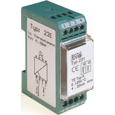 LKMelectronic LKM 232 Temperature Transmitter Various Input, 24 V dc, -25 → +85 °C