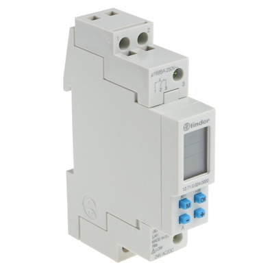 Finder Digital DIN Rail Time Switch 24 V ac/dc, 1-Channel