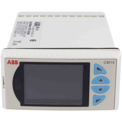 ABB CM15 Panel Mount Process Indicator, 50 x 97mm 2 Input, 2 Output Analogue, Relay, 100 → 240 V ac Supply