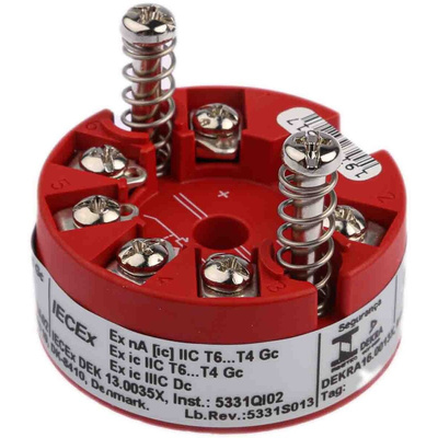 PR Electronics 5300 Temperature Transmitter Linear Resistance, RTD, Thermocouple, Voltage Input, 7.2 → 35 V dc
