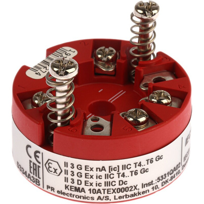 PR Electronics 5300 Temperature Transmitter Thermocouple, Voltage Input, 7.2 → 35 V dc