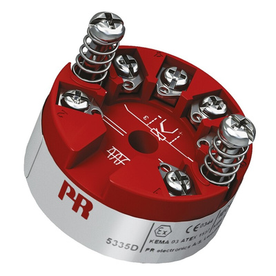 PR Electronics 5300 Temperature Transmitter Linear Resistance, RTD, Thermocouple, Voltage Input, 8 → 30 V dc