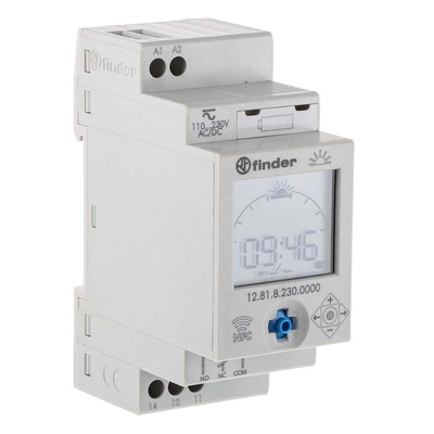 Finder Digital with NFC DIN Rail Time Switch 110 → 230 V ac, 1-Channel