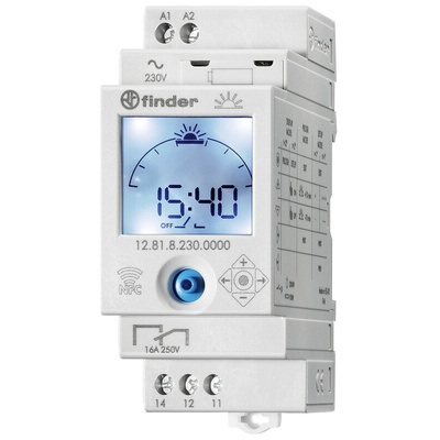 Finder Digital with NFC DIN Rail Time Switch 110 → 230 V ac, 1-Channel