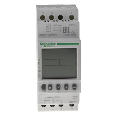 Schneider Electric Digital DIN Rail Time Switch 230 V ac, 1-Channel