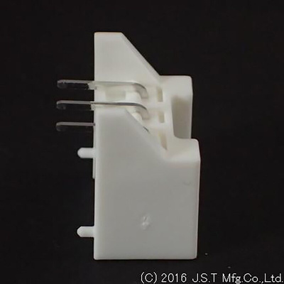 JST VU Series Right Angle Through Hole PCB Header, 3 Contact(s), 3.96mm Pitch, 1 Row(s), Shrouded