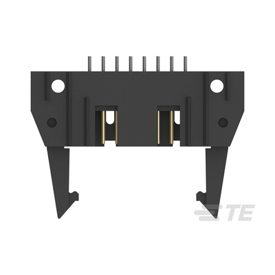 TE Connectivity AMP-LATCH Series Straight Through Hole PCB Header, 16 Contact(s), 2.54mm Pitch, 2 Row(s), Shrouded