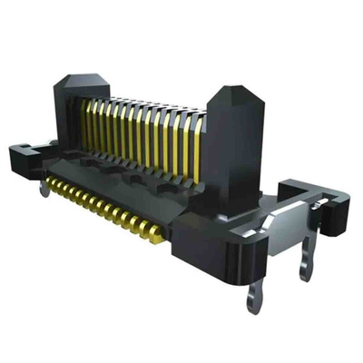 Samtec FT5 Series Vertical PCB Header, 30 Contact(s), 0.5mm Pitch, 2 Row(s), Shrouded