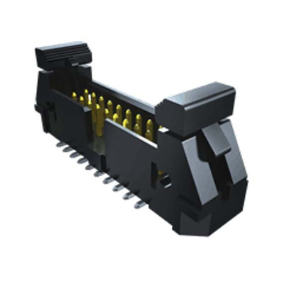 Samtec EJH Series Straight Through Hole PCB Header, 20 Contact(s), 2.54mm Pitch, 1 Row(s), Shrouded