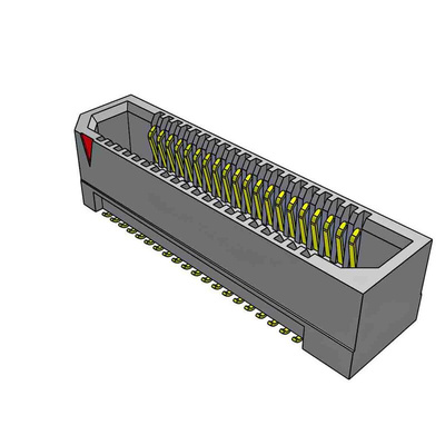 Samtec ASP Series Straight Surface Mount PCB Header, 40 Contact(s), 0.8mm Pitch, 2 Row(s), Shrouded