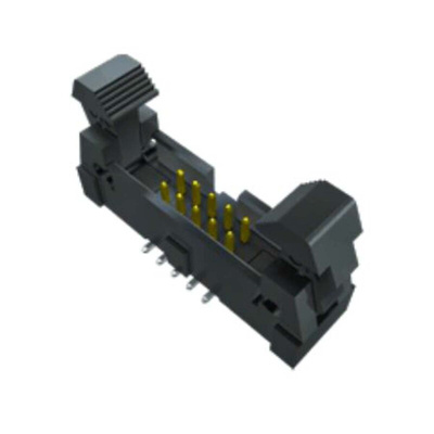 Samtec EHF Series Straight Surface Mount PCB Header, 10 Contact(s), 1.27mm Pitch, 2 Row(s), Shrouded
