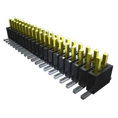 Samtec FTSH Series Vertical PCB Header, 40 Contact(s), 1.27mm Pitch, 2 Row(s)