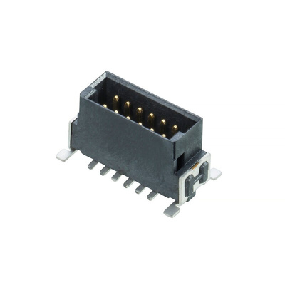 HARWIN M55-700 Series Vertical Surface Mount PCB Header, 12 Contact(s), 1.27mm Pitch, 2 Row(s), Shrouded