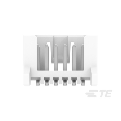 TE Connectivity MICRO CT Series Straight Board Mount PCB Header, 6 Contact(s), 1.2mm Pitch, 1 Row(s)