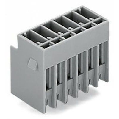 Wago 769 Series Straight PCB Mount PCB Header, 4 Contact(s), 5mm Pitch, 1 Row(s), Shrouded