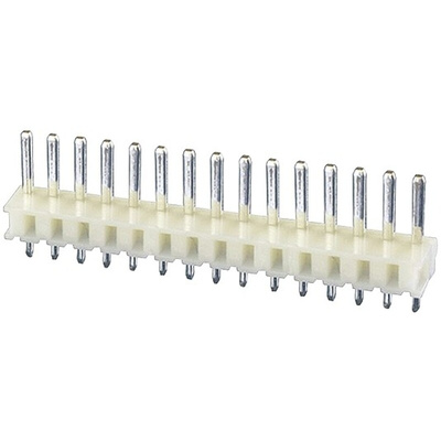 JST NH Series Straight Through Hole Pin Header, 15 Contact(s), 2.5mm Pitch, 1 Row(s), Unshrouded