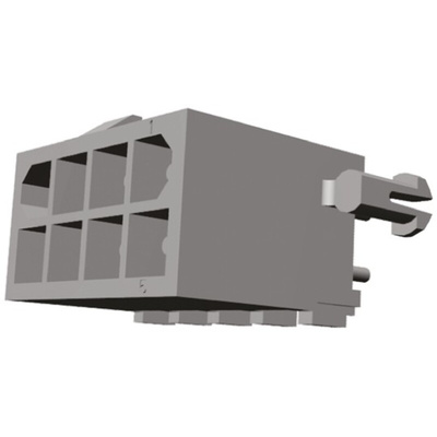 TE Connectivity Mini-Universal MATE-N-LOK Series Straight Through Hole PCB Header, 8 Contact(s), 4.14mm Pitch, 2