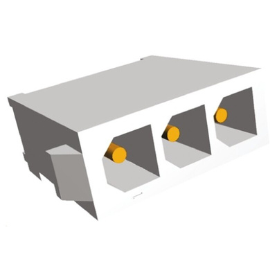 TE Connectivity Mini-Universal MATE-N-LOK Series Straight Through Hole PCB Header, 3 Contact(s), 4.14mm Pitch, 1