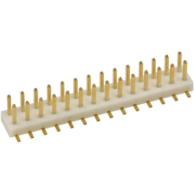 Hirose A3A Series Straight Surface Mount Pin Header, 28 Contact(s), 2.0mm Pitch, 2 Row(s), Unshrouded