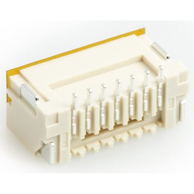 JST ZE Series Straight Surface Mount PCB Header, 7 Contact(s), 1.5mm Pitch, 1 Row(s), Shrouded