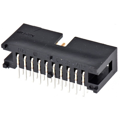 Hirose HIF3F Series Right Angle Through Hole PCB Header, 20 Contact(s), 2.54mm Pitch, 2 Row(s), Shrouded