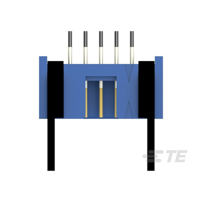TE Connectivity AMP-LATCH Series Straight Through Hole PCB Header, 10 Contact(s), 2.54mm Pitch, 2 Row(s), Shrouded
