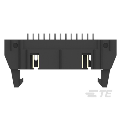 TE Connectivity AMP-LATCH Series Straight Through Hole PCB Header, 26 Contact(s), 2.54mm Pitch, 2 Row(s), Shrouded