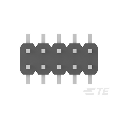 TE Connectivity AMPMODU Series Straight Surface Mount Pin Header, 12 Contact(s), 2.0mm Pitch, 2 Row(s), Unshrouded