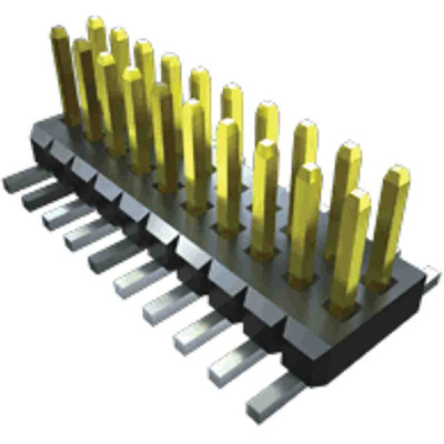 Samtec FTM Series Straight Pin Header, 10 Contact(s), 1.0mm Pitch, 2 Row(s), Unshrouded