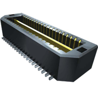 Samtec QTE Series Straight Surface Mount PCB Header, 84 Contact(s), 0.8mm Pitch, 2 Row(s), Shrouded
