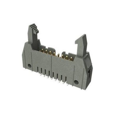 Amphenol Communications Solutions Quickie Series Right Angle Through Hole PCB Header, 26 Contact(s), 2.54mm Pitch, 2