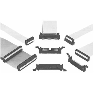 Hirose HIF3B Series Right Angle Through Hole PCB Header, 50 Contact(s), 2.54mm Pitch, 2 Row(s), Shrouded