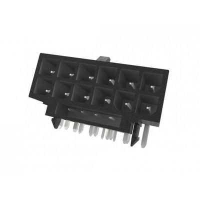 Amphenol Communications Solutions Minitek Pwr Series Right Angle PCB Header, 16 Contact(s), 3.0mm Pitch, 2 Row(s),