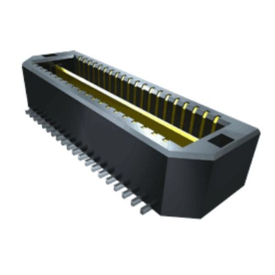 Samtec QTE Series Surface Mount PCB Header, 40 Contact(s), 0.8mm Pitch, 2 Row(s), Shrouded