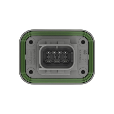 TE Connectivity 2-23781 Series Vertical Panel Mount PCB Header, 7 Contact(s), 6mm Pitch, 2 Row(s), Shrouded