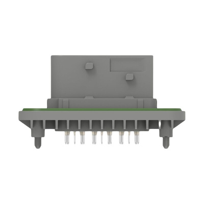 TE Connectivity 2-23781 Series Vertical Panel Mount PCB Header, 15 Contact(s), 6mm Pitch, 2 Row(s), Shrouded