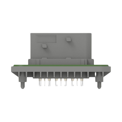 TE Connectivity 2-23781 Series Vertical Panel Mount PCB Header, 15 Contact(s), 6mm Pitch, 2 Row(s), Shrouded