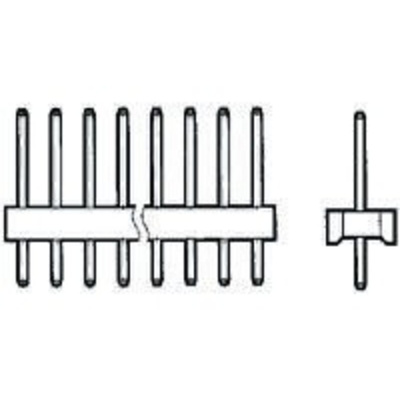TE Connectivity MTA-156 Series Straight Through Hole Pin Header, 9 Contact(s), 3.96mm Pitch, 1 Row(s), Unshrouded