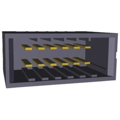 TE Connectivity Dynamic 3000 Series Straight Through Hole PCB Header, 12 Contact(s), 5.08mm Pitch, 2 Row(s), Shrouded