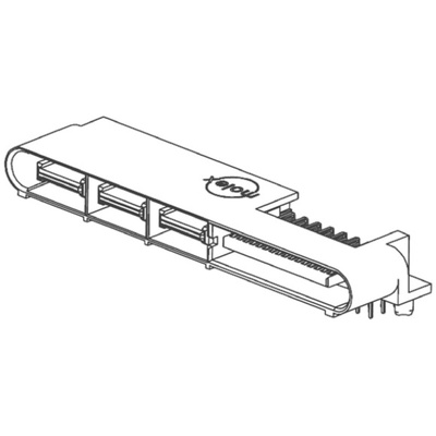 Molex EXTreme LPHPower Series Right Angle Through Hole PCB Header, 30 Contact(s), 1.27mm Pitch, Shrouded