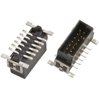 Harting Har-Flex Series Straight Surface Mount PCB Header, 68 Contact(s), 1.27mm Pitch, 2 Row(s), Shrouded
