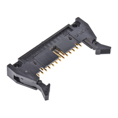 Hirose HIF3B Series Right Angle Through Hole PCB Header, 26 Contact(s), 2.54mm Pitch, 2 Row(s), Shrouded