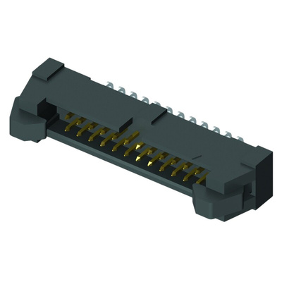 Samtec EHT Series Right Angle Through Hole PCB Header, 50 Contact(s), 2.0mm Pitch, 1 Row(s), Shrouded
