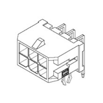 Molex Micro-Fit 3.0 Series Right Angle Through Hole PCB Header, 22 Contact(s), 3.0mm Pitch, 2 Row(s), Shrouded