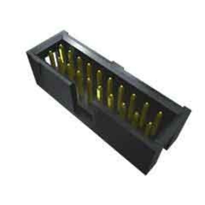 Samtec HTSS Series Straight Through Hole PCB Header, 10 Contact(s), 2.54mm Pitch, 2 Row(s), Shrouded