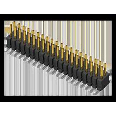 Samtec FTSH Series Straight Through Hole Pin Header, 10 Contact(s), 1.27mm Pitch, 2 Row(s), Unshrouded