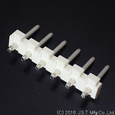 JST SV Series Top Entry Through Hole Pin Header, 6 Contact(s), 5.0mm Pitch, 1 Row(s), Unshrouded