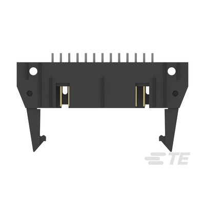 TE Connectivity AMP-LATCH Series Straight Through Hole PCB Header, 26 Contact(s), 2.54mm Pitch, 2 Row(s), Shrouded